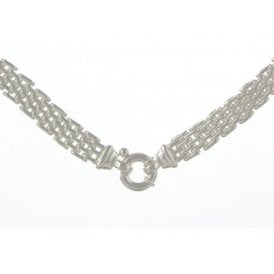 Sterling Silver 17" Hand Made Fancy Necklace