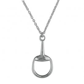 Sterling Silver 17" Snaffle Pendant