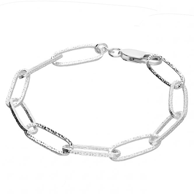 Lowry Sterling Silver Sterling Silver 19cm Paperclip Bracelet