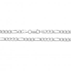 Sterling Silver 20" Figaro Necklace