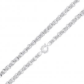 Sterling Silver 22" Byzantine Necklace