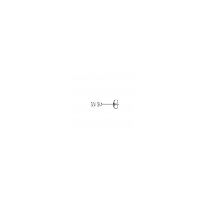 Sterling Silver 3mm CZ Stud Earrings