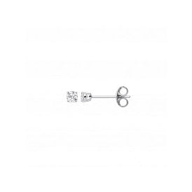 Sterling Silver 3mm CZ Stud Earrings