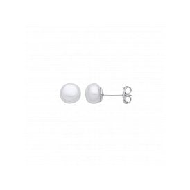 Sterling Silver 4.5mm Pearl Stud Earrings