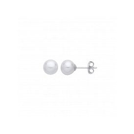 Sterling Silver 5.5mm F/Water Pearl Stud Earrings