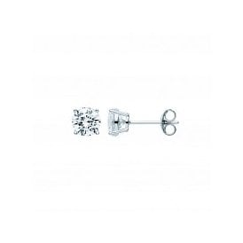 Sterling Silver 6mm CZ Stud