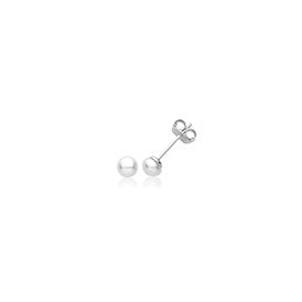 Sterling Silver 6mm Pearl Stud Earrings