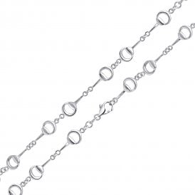 Sterling Silver 7.5" Snaffle Bracelet