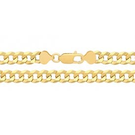 Sterling Silver 8" Gold Plated Curb Bracelet