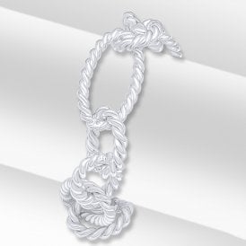 Sterling Silver 9" Fancy Twist Bracelet