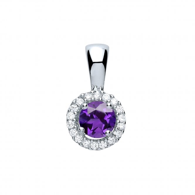 Lowry Sterling Silver Sterling Silver Amy & Cz Pendant & Chain