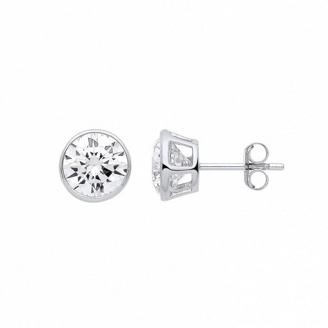 Lowry Sterling Silver Sterling Silver April Birthstone 5mm Stud Earrings