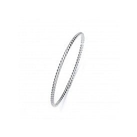 Sterling Silver Bead Bangle
