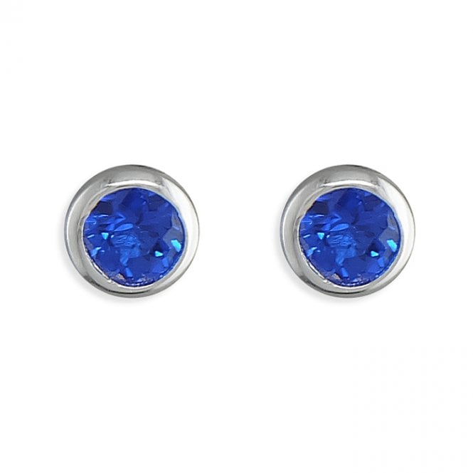 Lowry Sterling Silver Sterling Silver Blue CZ Stud