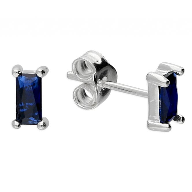 Lowry Sterling Silver Sterling Silver Blue Stud Earrings