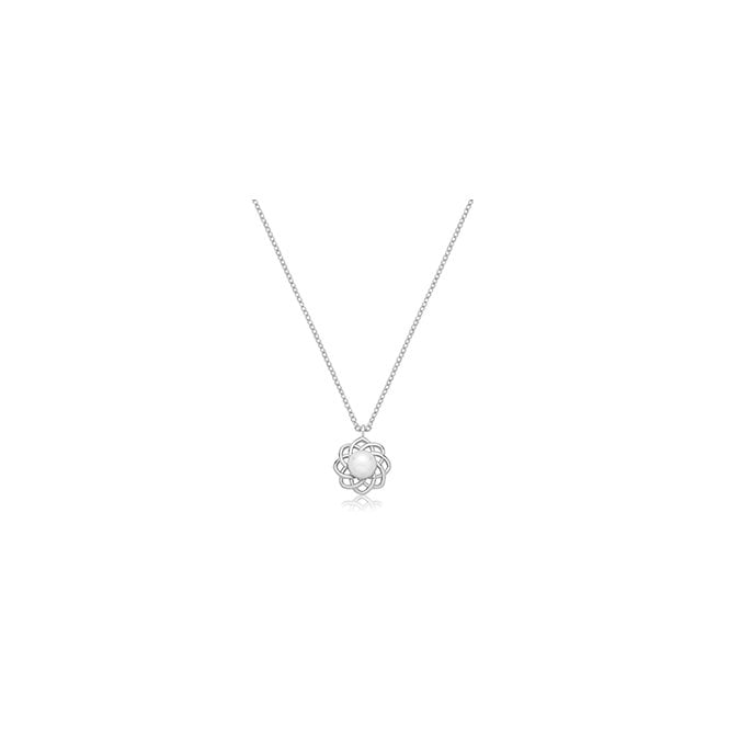 Lowry Sterling Silver Sterling Silver Celtic Pearl Necklace