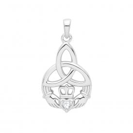 Sterling Silver Claddagh Pendant & Chain