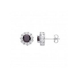 Sterling Silver Cluster Stud Earrings