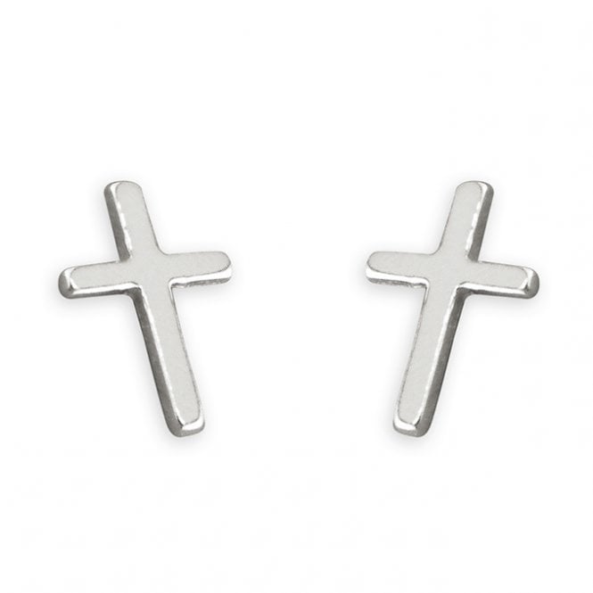 Lowry Sterling Silver Sterling Silver Cross Stud Earrings