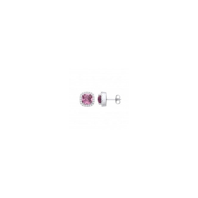 Lowry Sterling Silver Sterling Silver CZ & Amy Stud Earrings