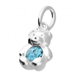 Sterling Silver CZ Bear Necklace