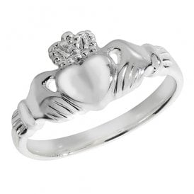 Sterling Silver CZ Claddagh Ring