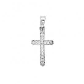 Sterling Silver CZ Cross & Chain