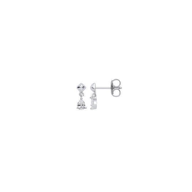 Lowry Sterling Silver Sterling Silver CZ Drop Earrings