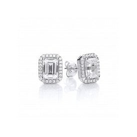 Sterling Silver CZ Earrings