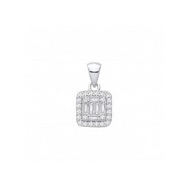 Sterling Silver CZ Fancy Necklace