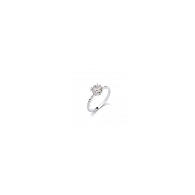 Lowry Sterling Silver Sterling Silver CZ & Green Dress Ring