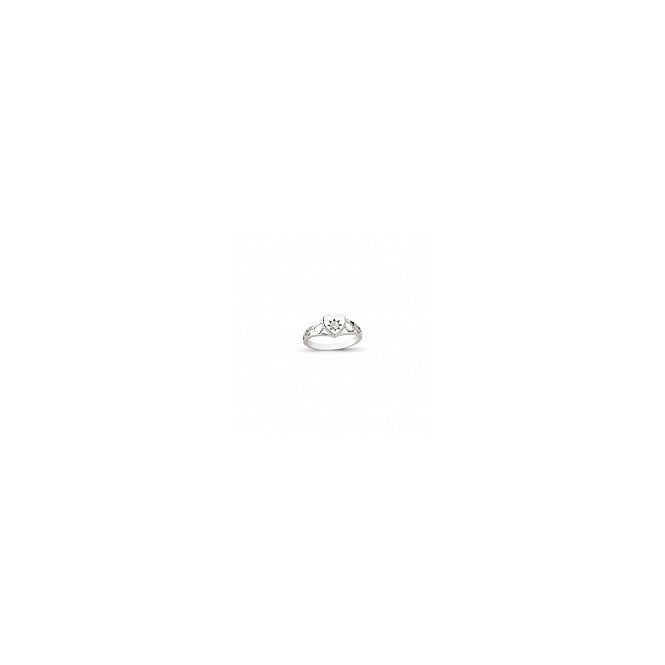 Lowry Sterling Silver Sterling Silver CZ Heart Kids Ring