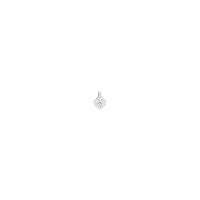 Lowry Sterling Silver Sterling Silver CZ Heart Necklace