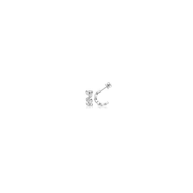 Lowry Sterling Silver Sterling Silver CZ Hoop Earrings