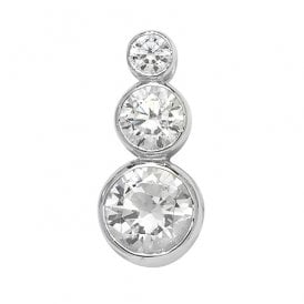 Sterling Silver CZ Pendant & Chain