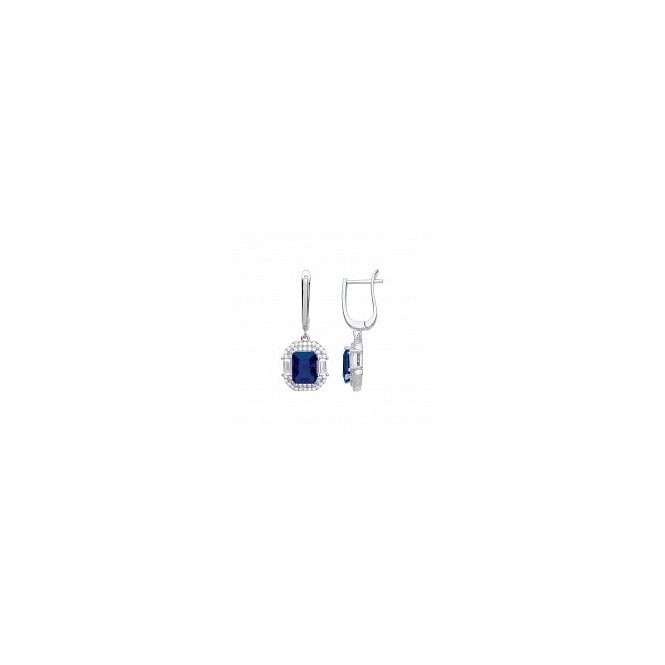 Lowry Sterling Silver Sterling Silver CZ Sapp Drop Earrings