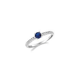 Sterling Silver CZ Sapp Ring