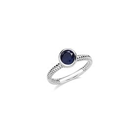 Sterling Silver CZ Sapphire Ring