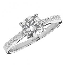 Sterling Silver CZ Solitire Ring