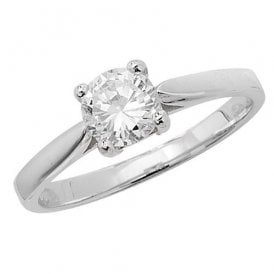 Sterling Silver CZ Solitire Ring