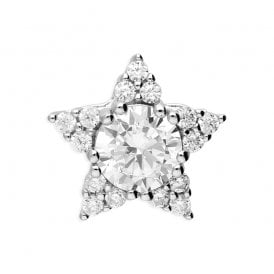 Sterling Silver CZ  Star Neklace