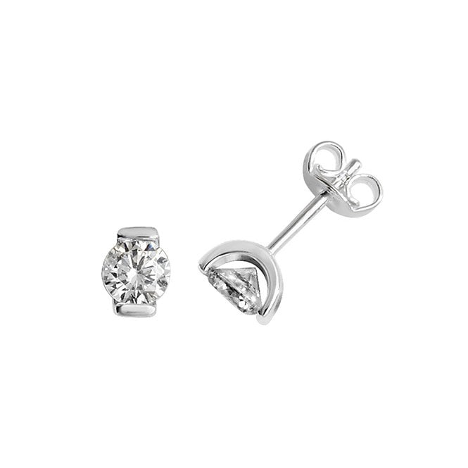 Lowry Sterling Silver Sterling Silver CZ Stud Earrings