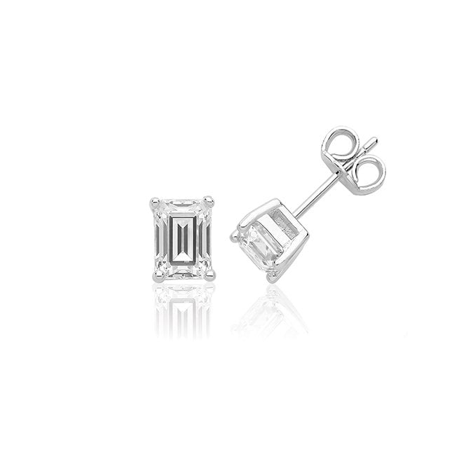 Lowry Sterling Silver Sterling Silver CZ Stud Earrings