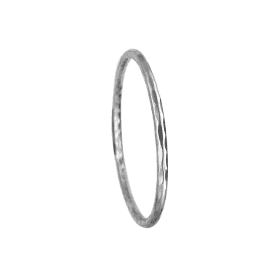 Sterling Silver Fancy 4mm Hammered Bangle
