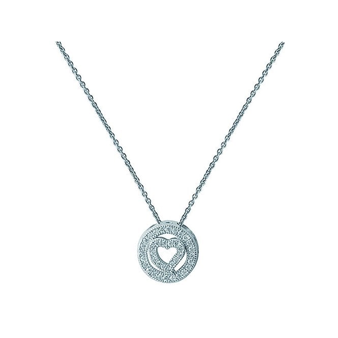 Lowry Sterling Silver Sterling Silver Fancy CZ Necklace
