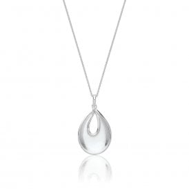 Sterling Silver Fancy CZ Necklace