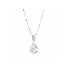Sterling Silver Fancy CZ Necklace