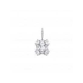 Sterling Silver Fancy CZ Necklace