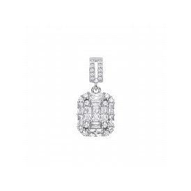 Sterling Silver Fancy CZ Necklace