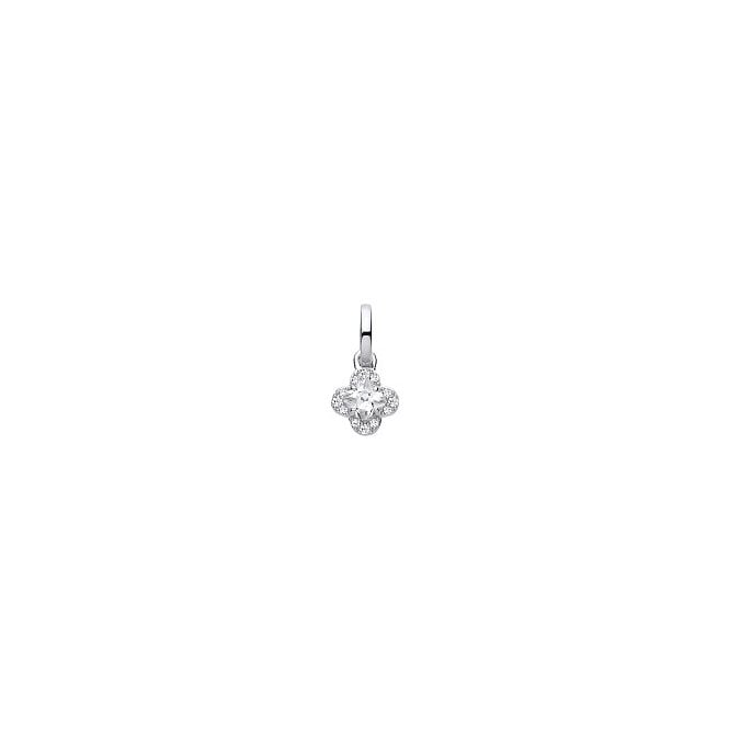 Lowry Sterling Silver Sterling Silver Fancy CZ Necklace